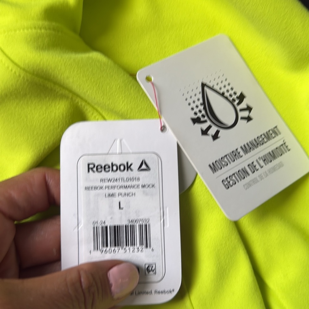 New Reebok Performance Lounge Shirt Size L - Picture 4 of 6